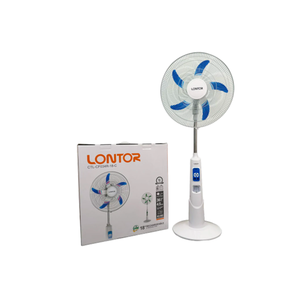 LONTOR CTL-CF034R-18 RECHARGEABLE STANDING FAN